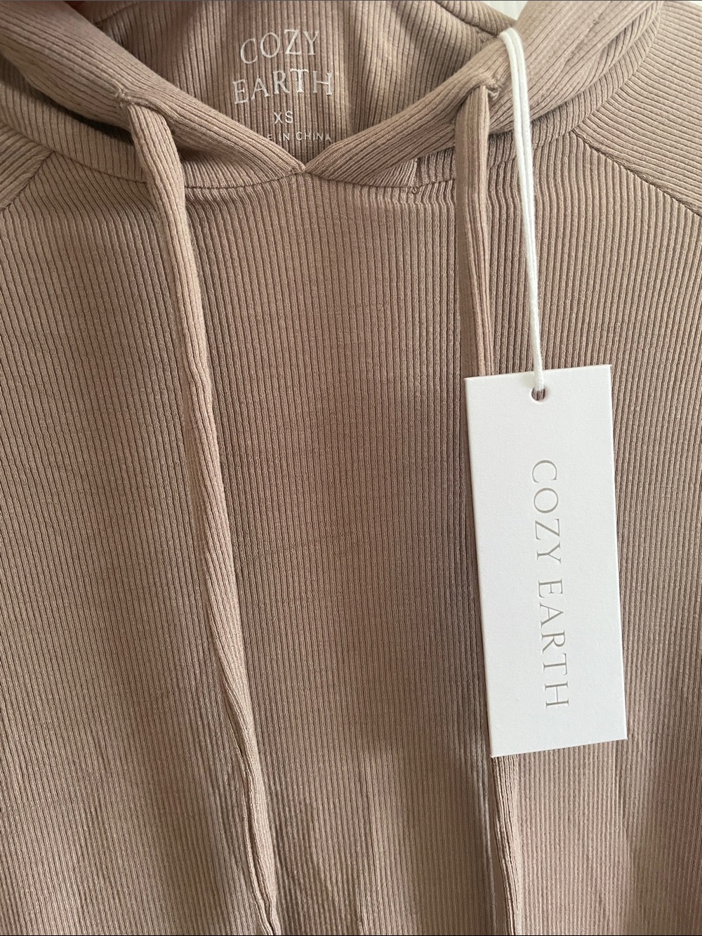 Cozy Earth- Women’s Bamboo Rib Knit Hoodie. - Picture 4 of 8